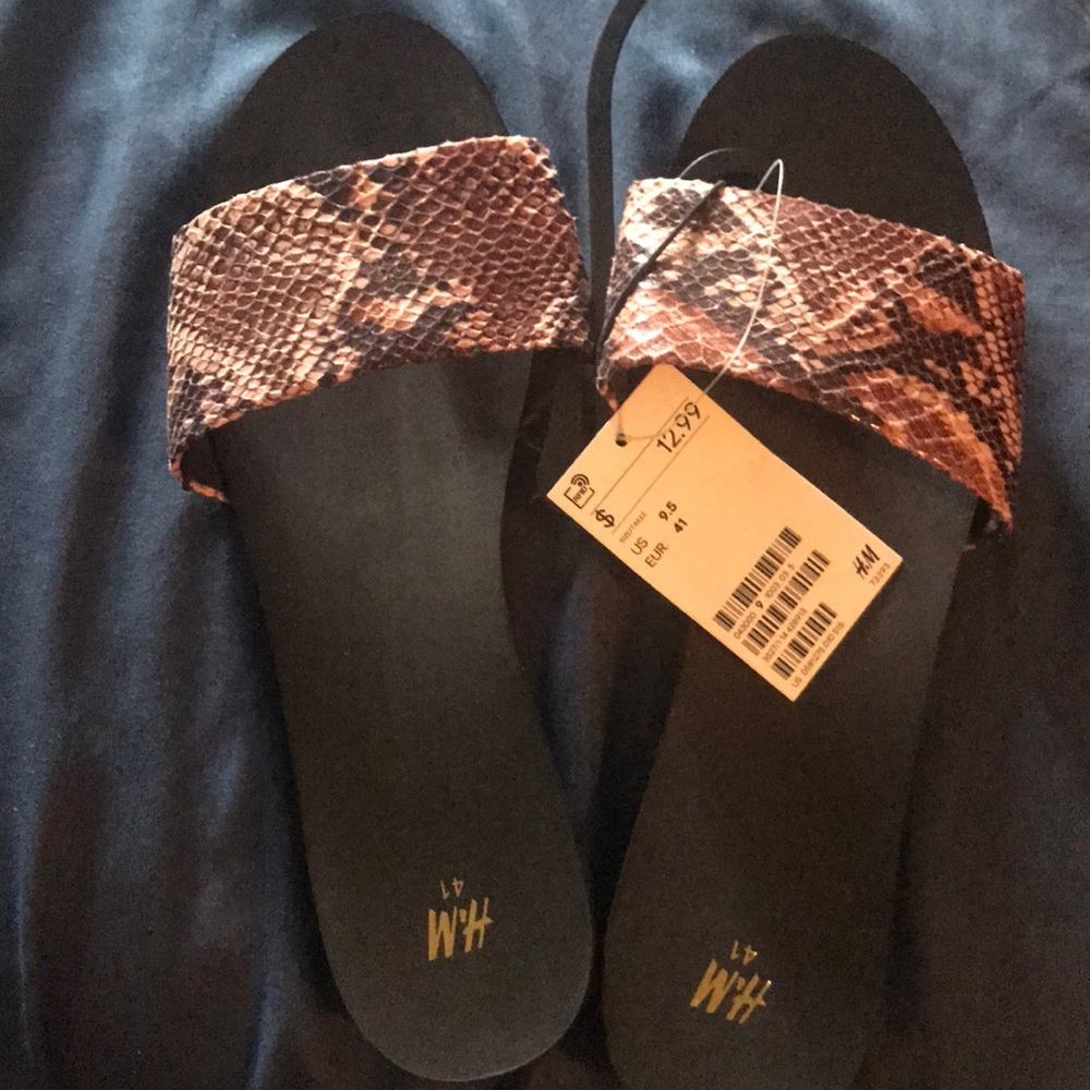 Snake print sandals